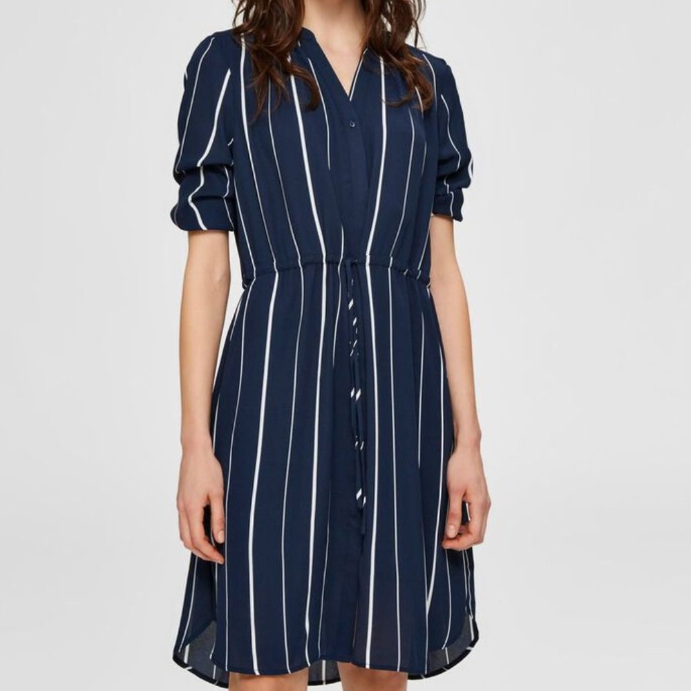 Selected Printed Long Sleeve Dress